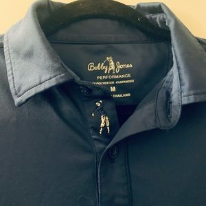 Men’s Bobby Jones Performance Golf Polo Medium Navy NWOT